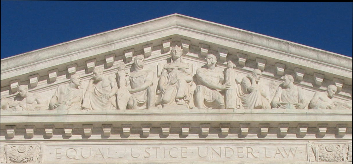 US Supreme Court Pediment: Equal Justice Under Law